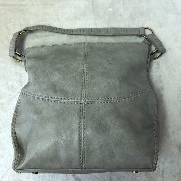 ANTIK Kraft Grey Stitched Hobo Purse - Picture 4 of 16